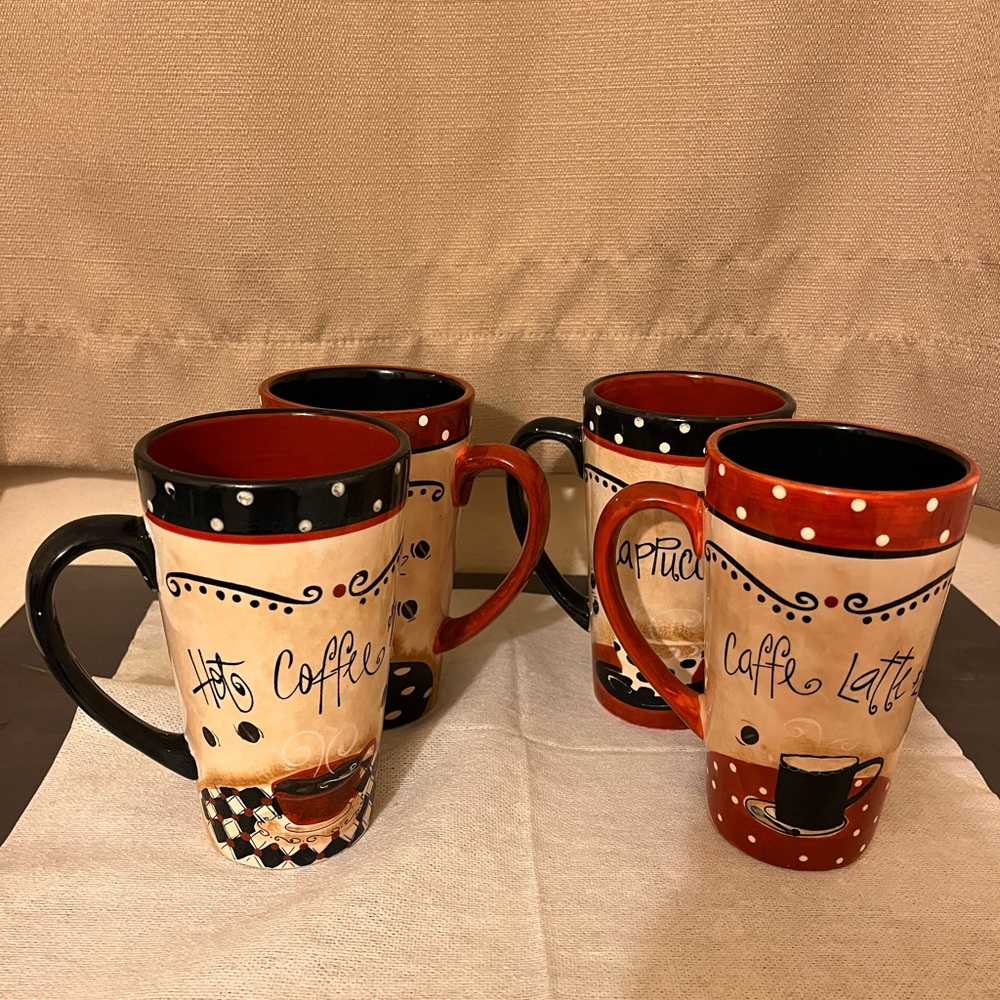 Certified International Coffee Cafe set of 4